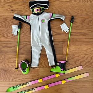 American Girl downhill ski outfit and accessories